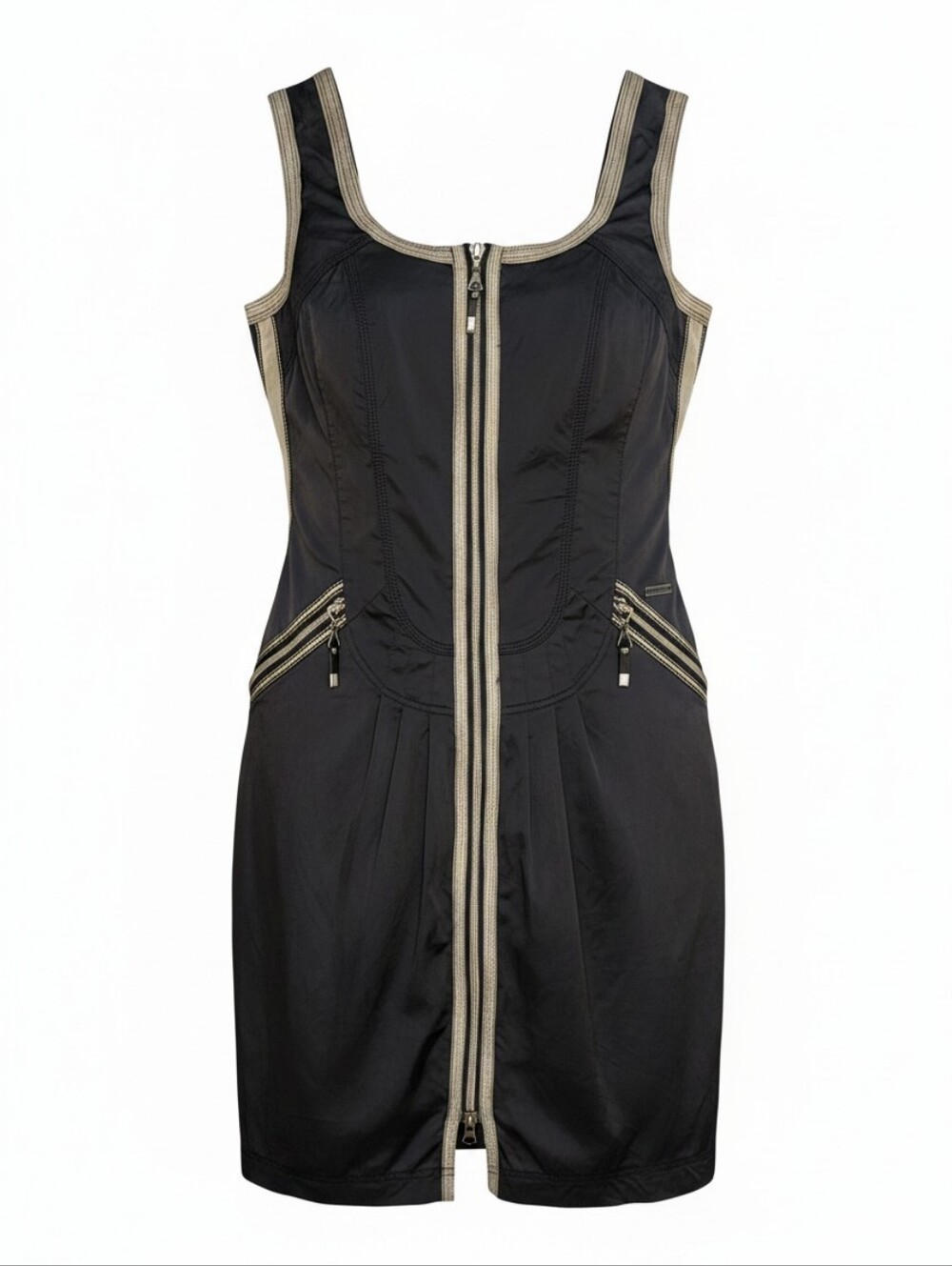 Sportalm Y2K Streetwear Zipper Front Dress Size Eu 40